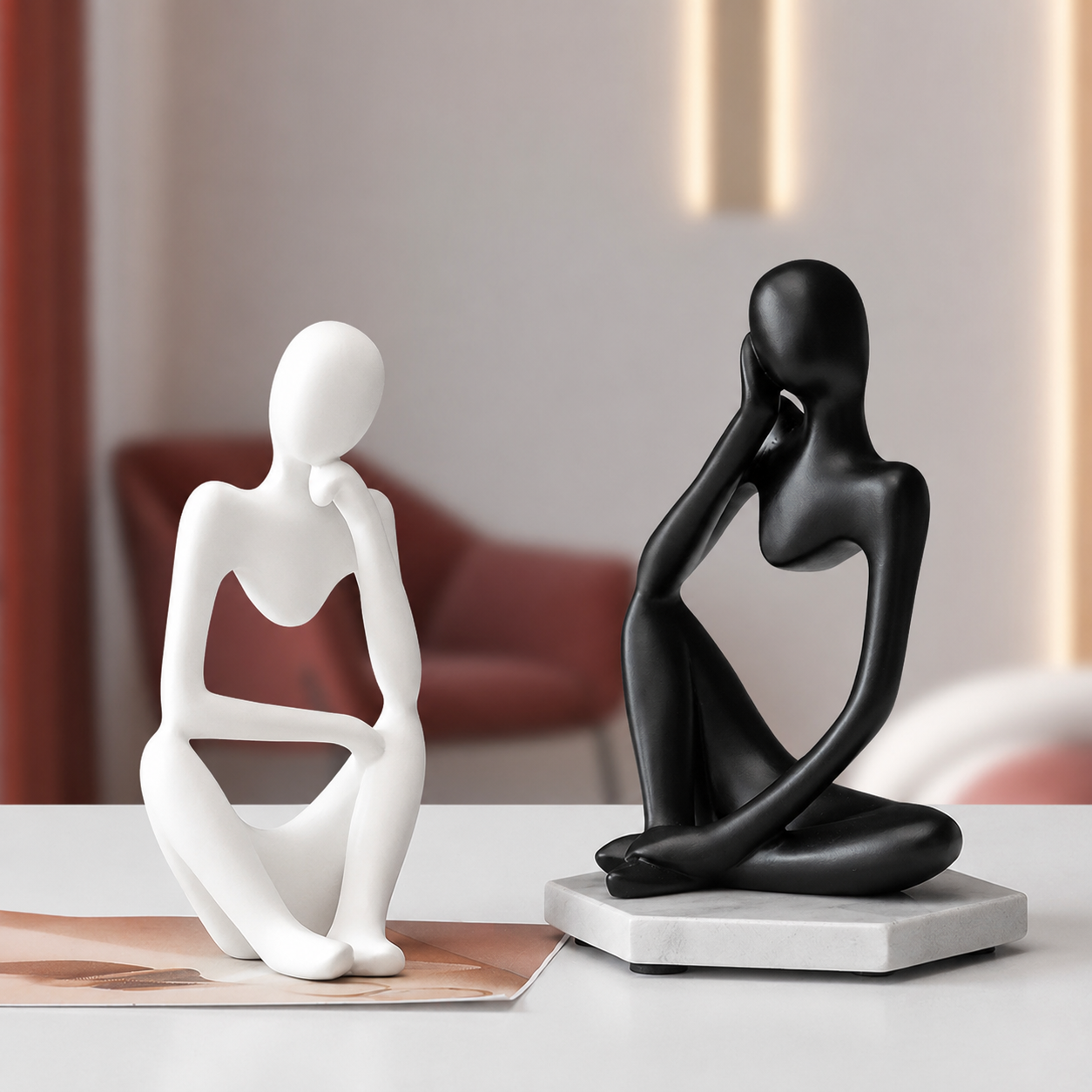 Abstract Thinker Sculpture