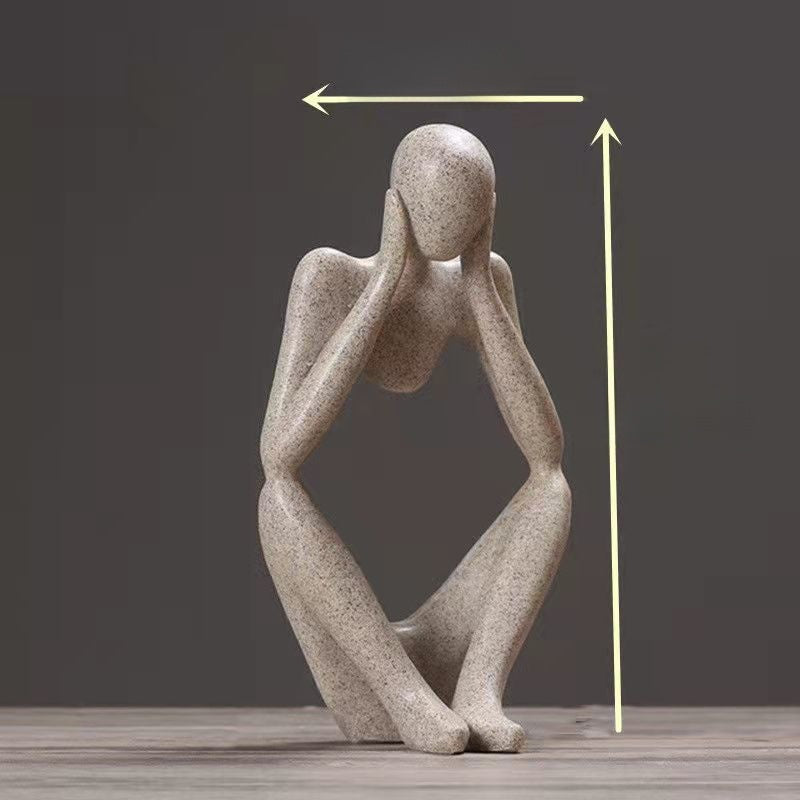 Abstract Thinker Sculpture